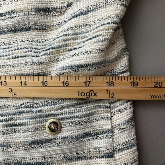 Monroe & Main Size 16 Tweed Beige Jacket Blazer Old Money Lady Like Preppy - Picture 11 of 14